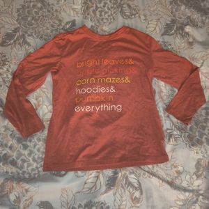 Cat & Jack fall long-sleeve tee sz 6/7